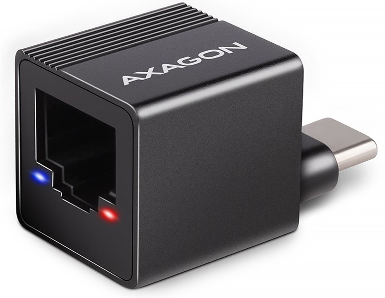 Síťová karta Axagon USB-C 3.2 Gen 1 - Gigabit Ethernet Mini černá