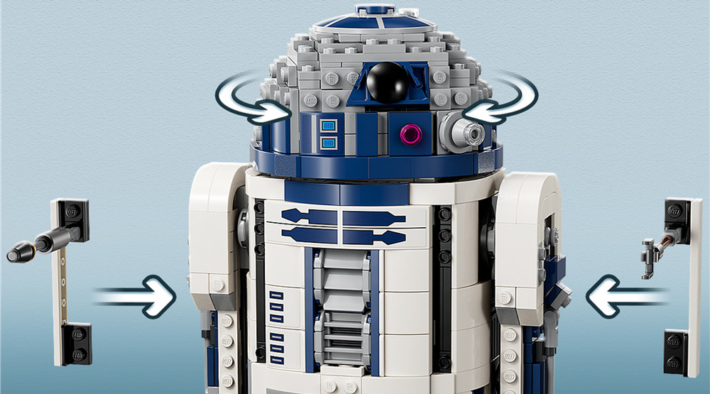 Stavebnice LEGO® Star Wars™ 75379 R2-D2™ Z 1 050 kostek vznikne více než 24 cm vysoký R2-D2 a aplikace Builder usnadní jeho postupné sestavení.
