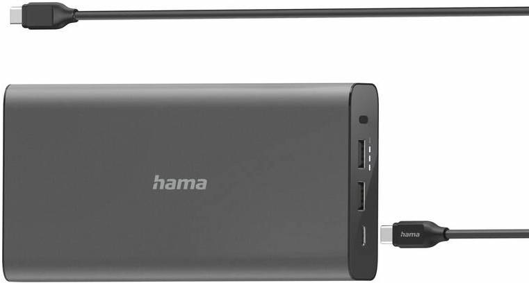 Powerbanka Hama 26800 mAh, Power Delivery 60 W šedá Powerbanka Hama 26800 mAh, Power Delivery 60 W šedá