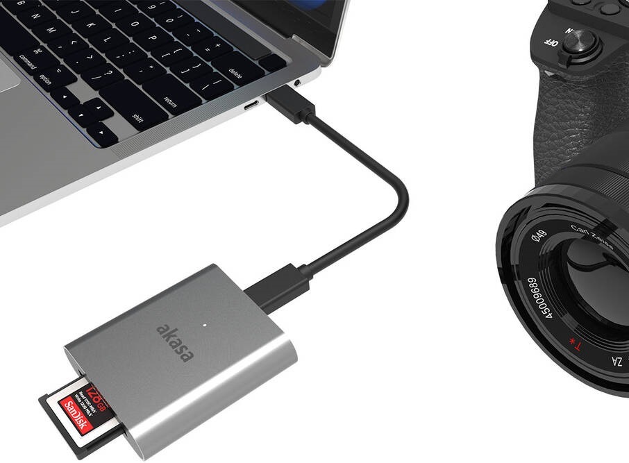Čtečka paměťových karet AKASA CFexpress, USB 3.2 Type-C Čtečka paměťových karet akasa CFexpress, USB 3.2 Type-C (AK-CR-11BK)