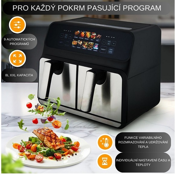 Fritéza horkovzdušná Profi Cook FR 1287 černá/nerez Fritéza horkovzdušná Profi Cook FR 1287 černá/nerez