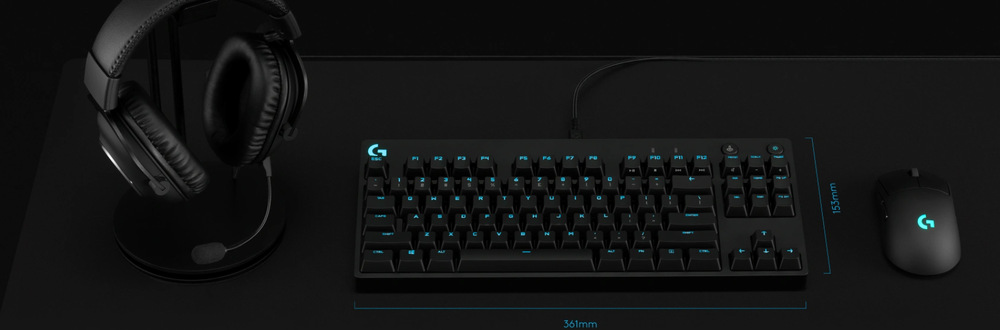 Klávesnice Logitech Gaming G Pro, GX Blue Clicky, US černá Klávesnice Logitech Gaming G Pro, GX Blue Clicky, US černá
