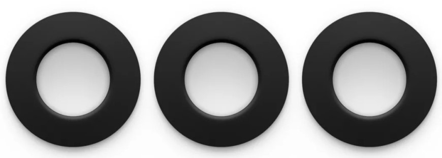 Vestavné svítidlo Philips Hue Slim downlight S (90mm), 3ks - černé