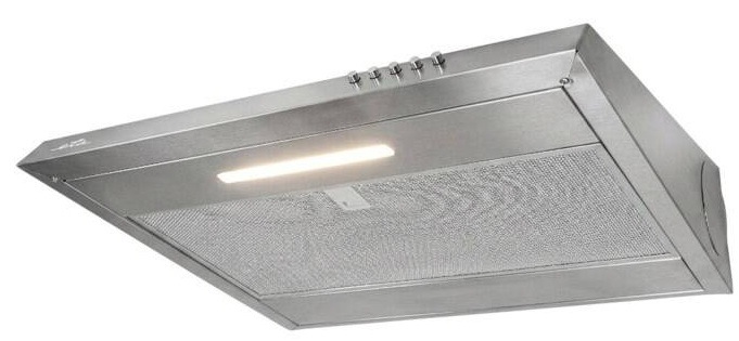 Nerezový podvěsný odsavač par ETA 494890010C se zapnutým LED osvětlením