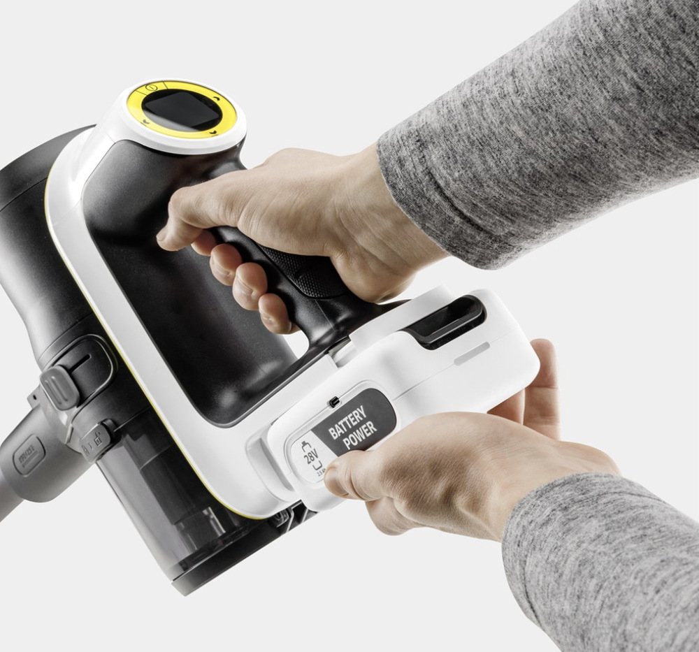 Detail vyjímatelné 28V baterie Battery Power ve vysavači Kärcher VCS 7-28 Infinity