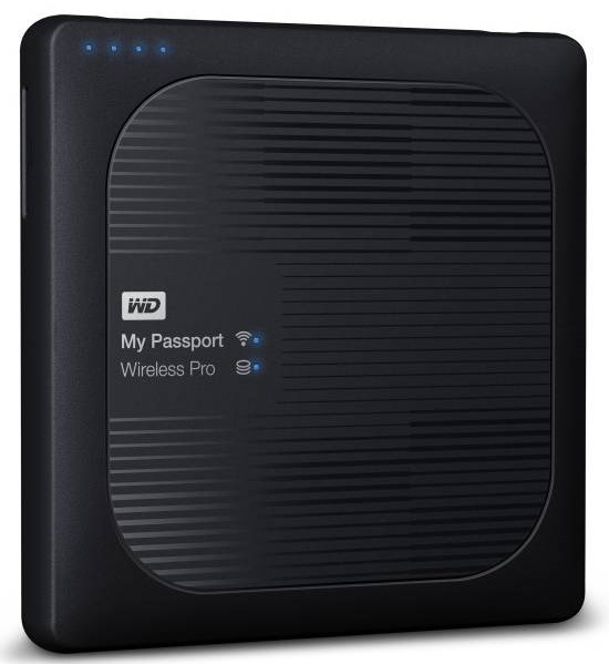 Externí pevný disk 2,5" Western Digital My Passport Wireless Pro 4TB černý