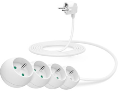 Kabel prodlužovací Connect IT 4x zásuvka, 3m bílý