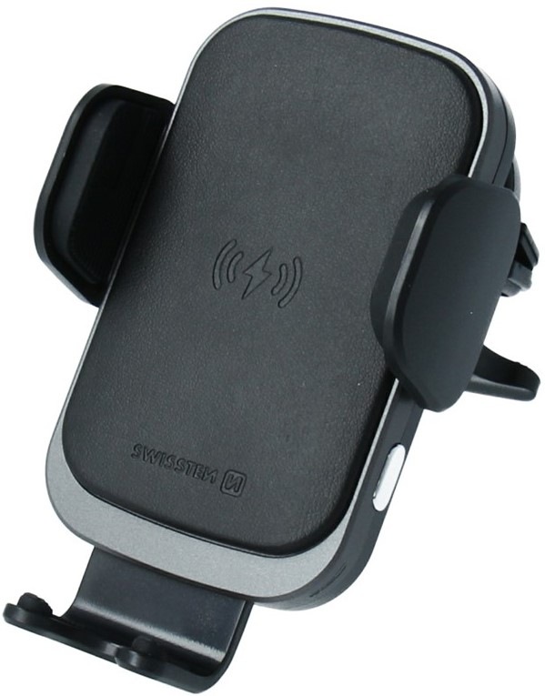 Držák na mobil Swissten S-GRIP W2-AV5 s bezdrátovým nabíjením - černý