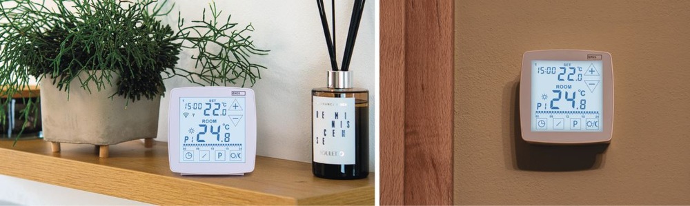 Čistý design termostatu EMOS GoSmart