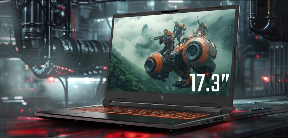 Notebook Acer Nitro V 17 AI (ANV17-41-R7B1) černý 17,3palcový displej notebooku Acer Nitro V 17 AI