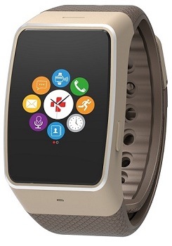 Chytré hodinky MyKronoz ZeWatch4 hnědé/zlaté