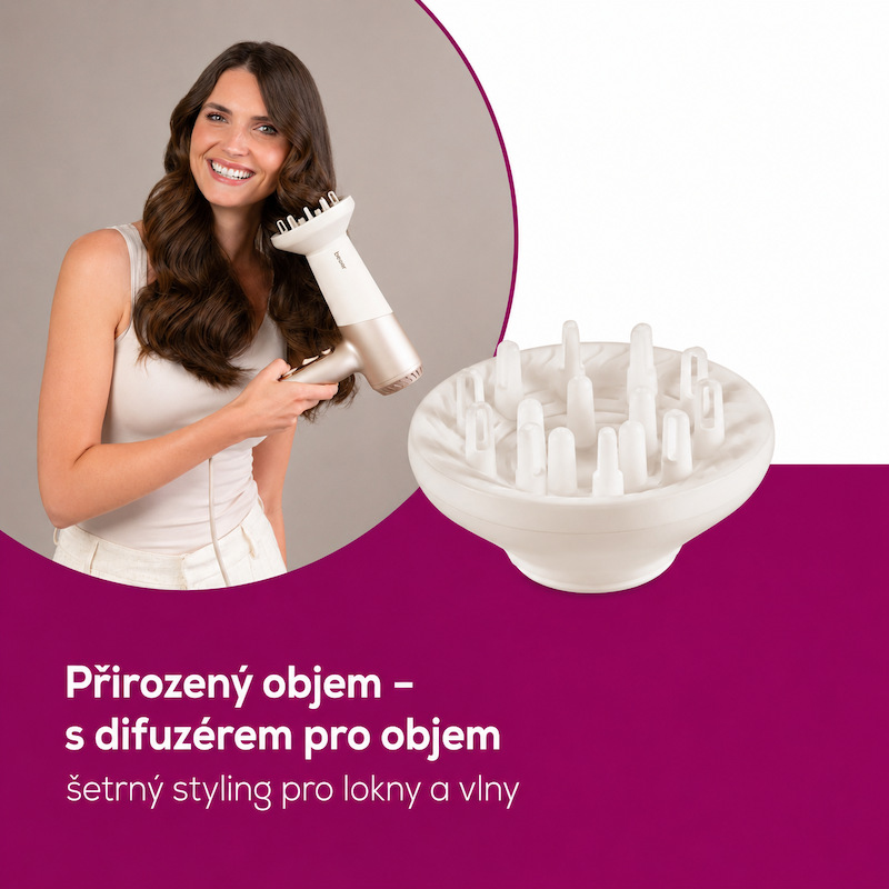 Fén Beurer Iconic Pro HC70 zlatý/béžový Součástí balení je difuzér