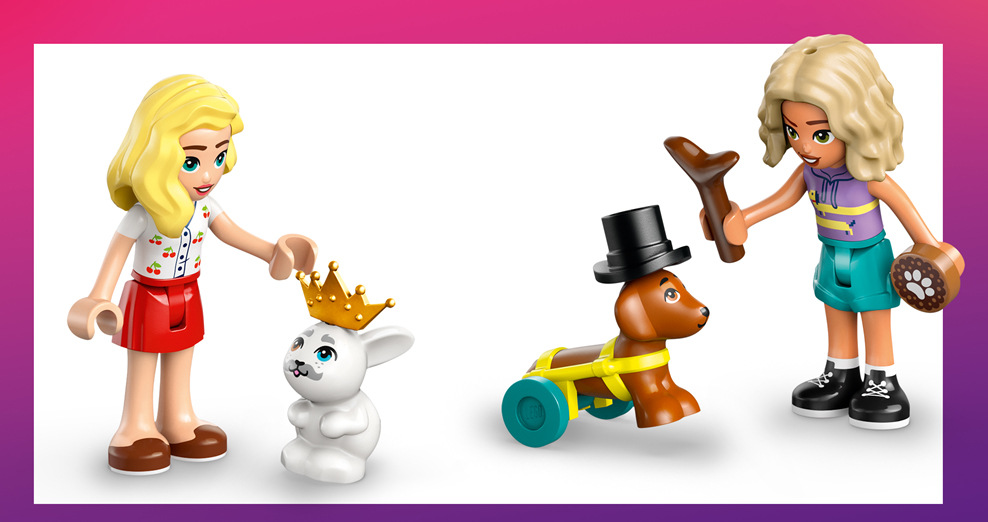 Stavebnice LEGO® Friends 42650 Obchod s doplňky pro mazlíčky Z 375 kostek LEGO vznikne dvoupatrový obchod s aplikací LEGO Builder, který mohou děti od 6 let po dokončení vystavit nebo využít jako základ pro další příběhy.