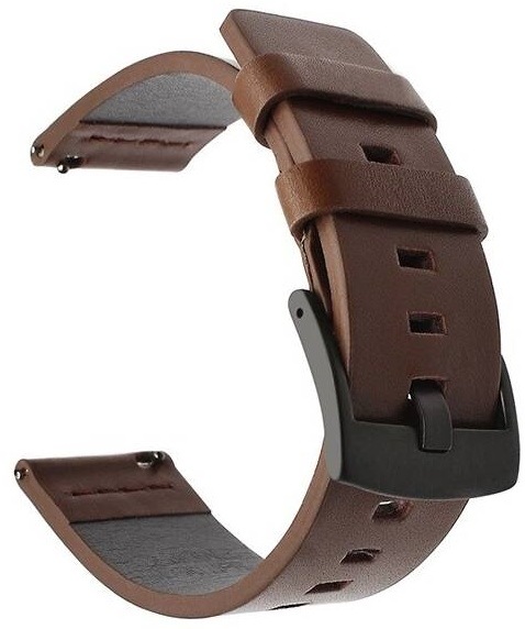 Řemínek Tactical kožený univerzální 22 mm hnědý