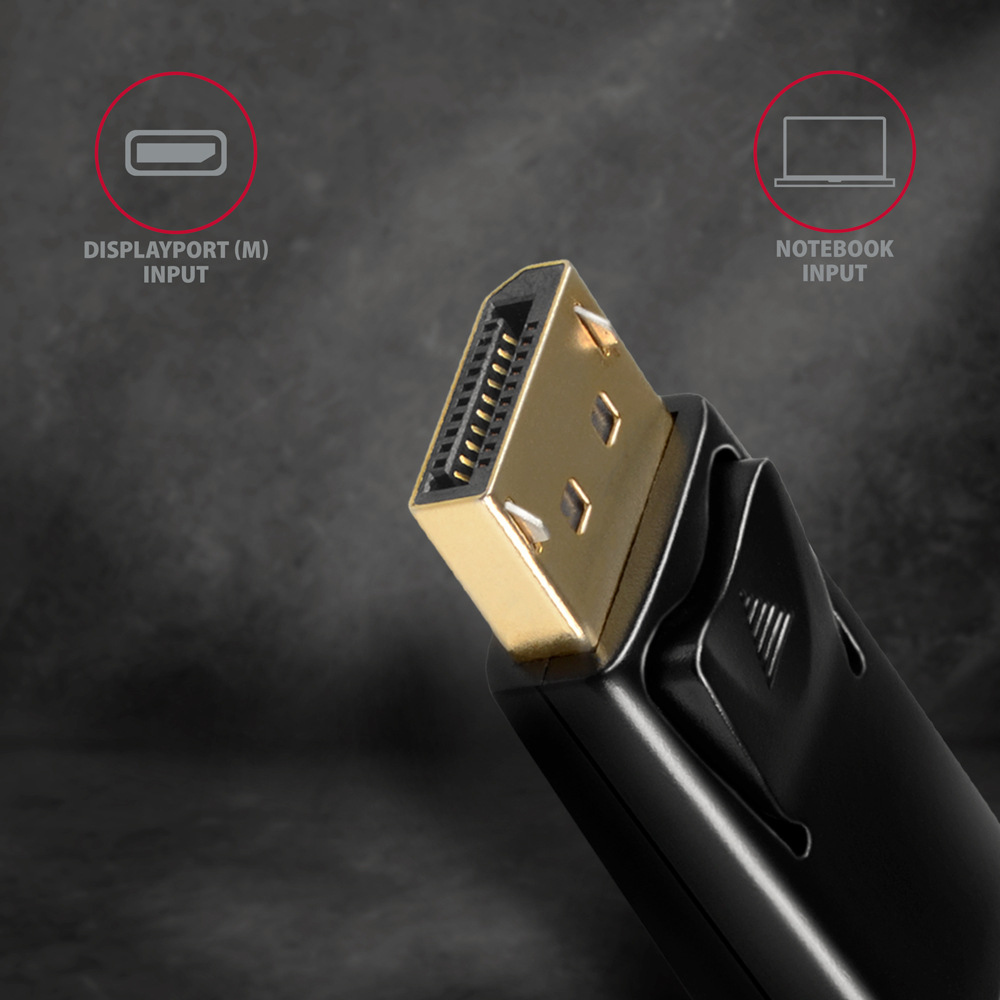 Redukce Axagon DisplayPort / HDMI 1.4, 4K/30Hz černá
