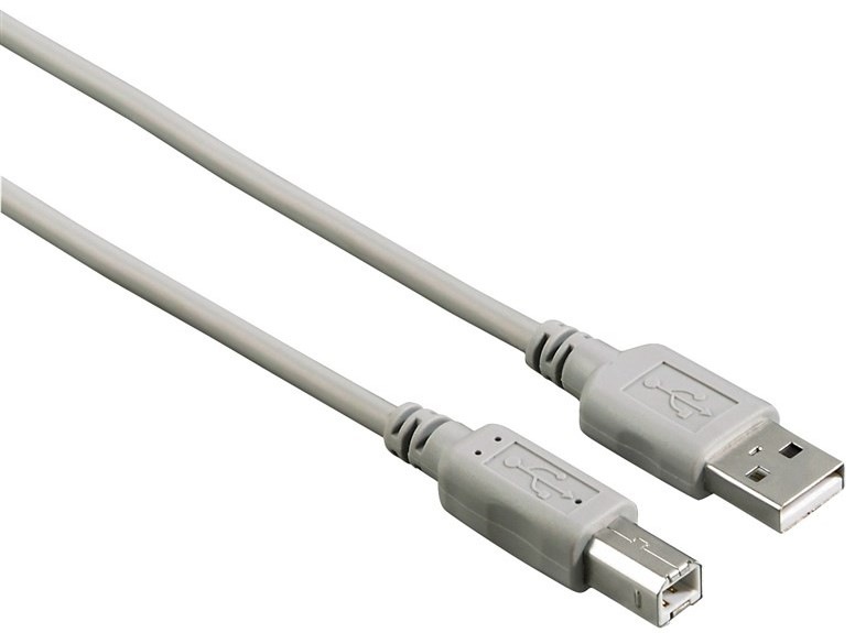 Kabel Hama USB 2.0 typ A-B, 3 m - šedý