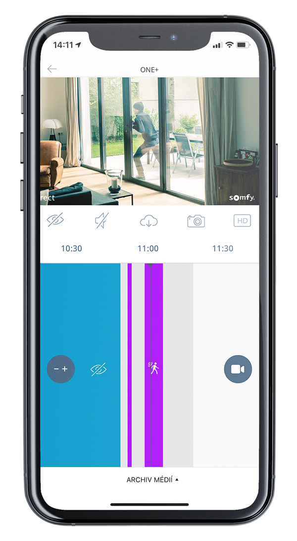 Zabezpečovací kamera Somfy interiérová bílá Zabezpečovací kamera Somfy interiérová bílá