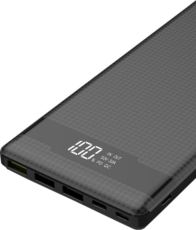 Powerbanka Viking 20000 mAh, QC 3.0, USB-C, Lightning černá Powerbanka Viking 20000 mAh, QC 3.0, USB-C, Lightning černá