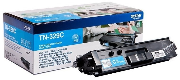 Toner Brother TN-329C, 6000 stran - azurový
