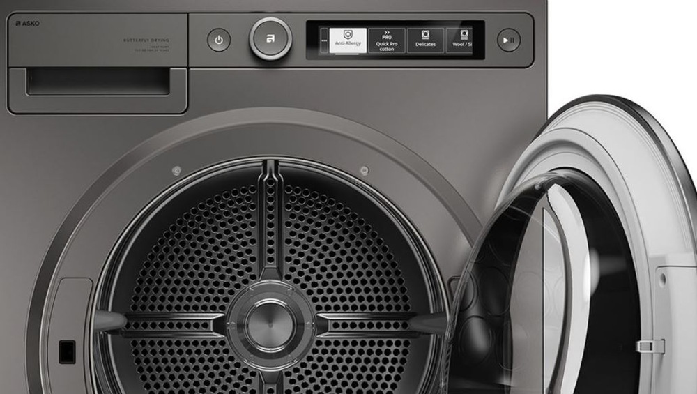 detail na displej susičky ASKO T509HRT v barvě titanium.
