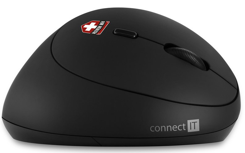 Myš Connect IT vertikální, ergonomická pro ženy černá