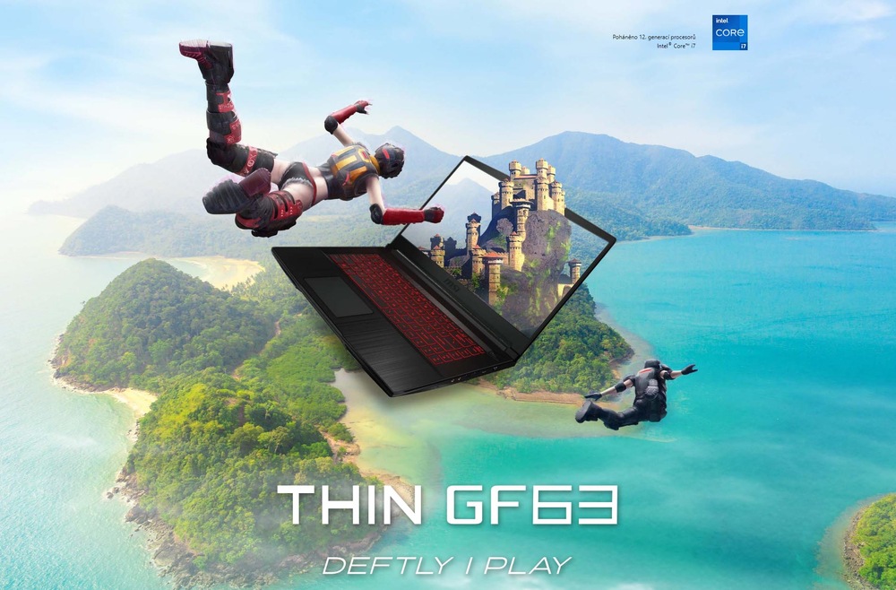 Notebook MSI Thin GF63 12VF-453XCZ černý MSI Thin GF63 (12VF-453XCZ)