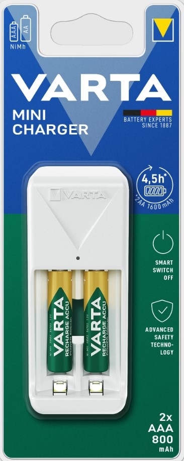 Nabíječka Varta Mini Charger + 2 AAA 800 mAh