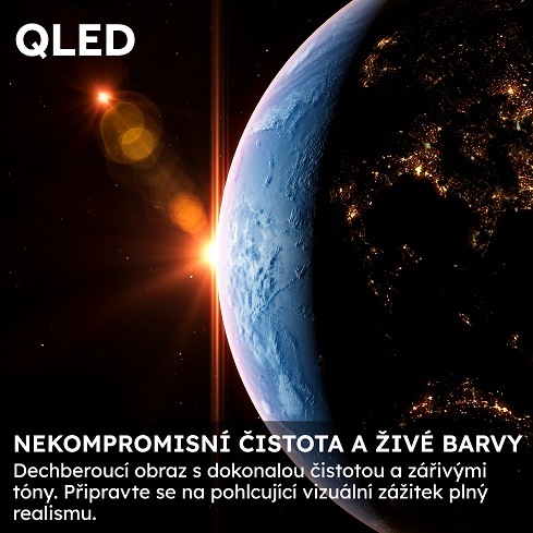 zeměkoule, za kterou vyzařuje slunce a text o obraze televize haier