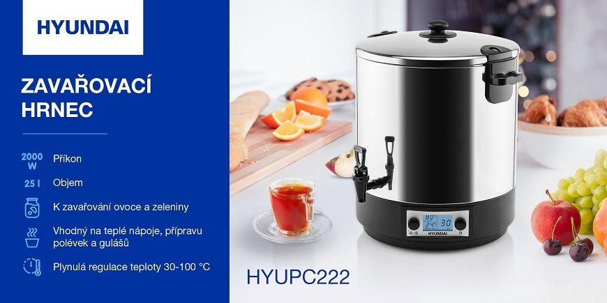 Zavařovací hrnec Hyundai PC 222 nerez Zavařovací hrnec Hyundai PC 222 nerez