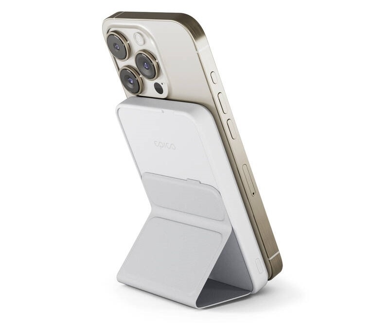 Powerbanka Epico Mag+ Stand 7000mAh bílá Powerbank Epico Mag+ 7 000mAh, stojánek + kabel USB-C/USB-A - bílá