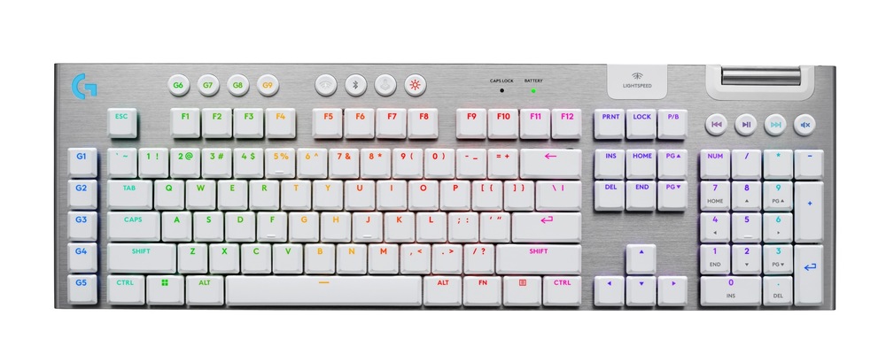 Klávesnice Logitech G915 X Lightspeed Wireless, US layout bílá