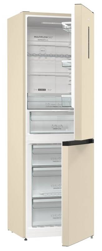 Chladnička s mrazničkou Gorenje NRK6202AC4 IonAir béžová Chladnička Gorenje NRK6202AC4, upozornění
