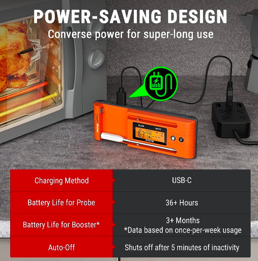 Teploměr do masa ThermoPro TP-962 dual TempStrike oranžový Digitální teploměr ThermoPro TP-962 dual TempSpike