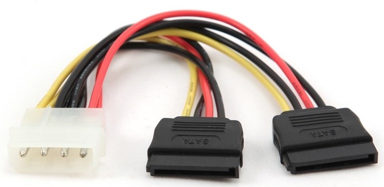 Kabel Gembird redukce - rozdvojka napájení 1x 5,25” na 2x SATA