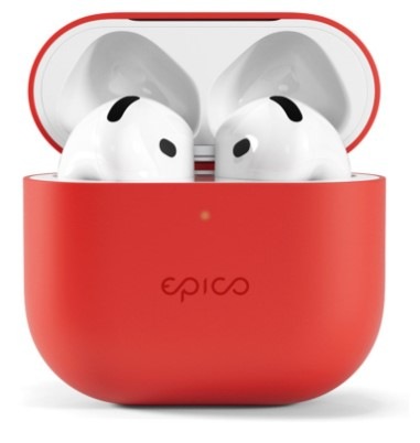 Pouzdro Epico Silicone pro Apple AirPods 4 červené