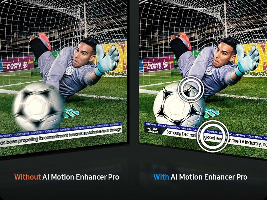 Televize Samsung QE42S90H Televize Samsung QE55S95H sledování fotbalu