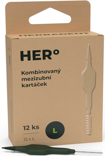 Mezizubní kartáčky HERBADENT HERo L v počtu 12 ks