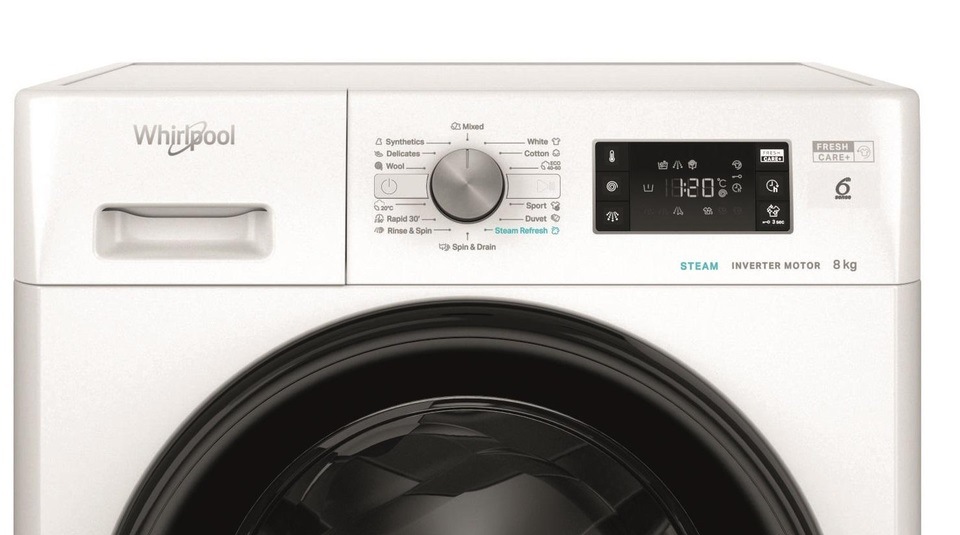 Pračka Whirlpool FFB 8489 BV EE bílá Pračka Whirlpool FFB 8489 BV EE, volně stojící, předem plněná, bílá, digitální displej