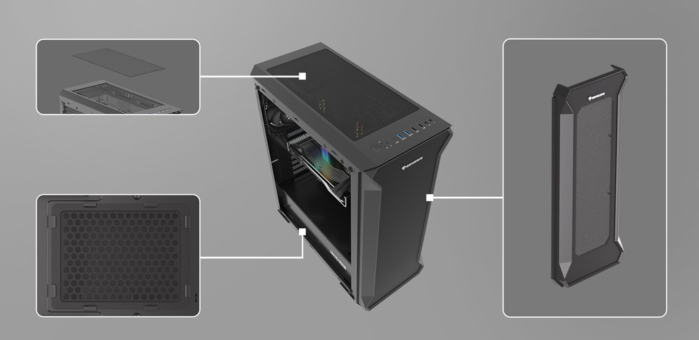Case Genesis IRID 505F černá Genesis IRID 505F (NPC-1997)