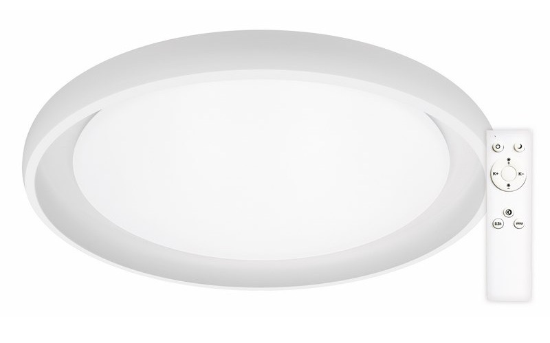 Stropní svítidlo Top Light Salerno 60B RC, s dálkovým ovládačem, 60W, 6000lm, stmívání, paměť, průměr 60cm bílé