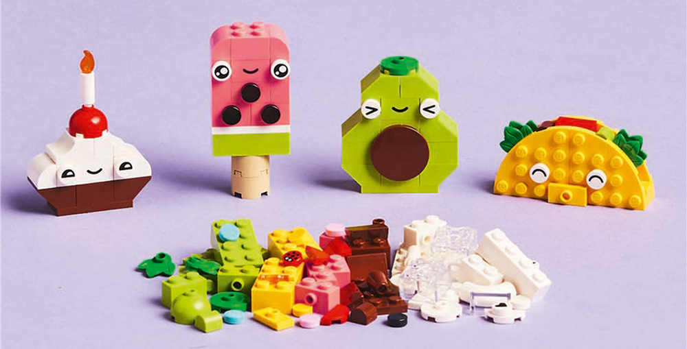 Stavebnice LEGO® Classic 11039 Kreativní jídlo Zábavné modely jídla lze opakovaně přestavovat a měnit jejich tvary, barvy, tváře i další detaily.