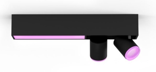 Bodové svítidlo Philips Hue Centris White and Color Ambiance 2 Spot černé