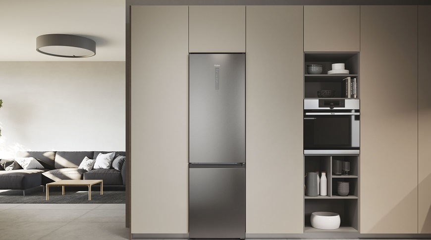 Chladnička s mrazničkou Haier HDW3620DNPK nerez