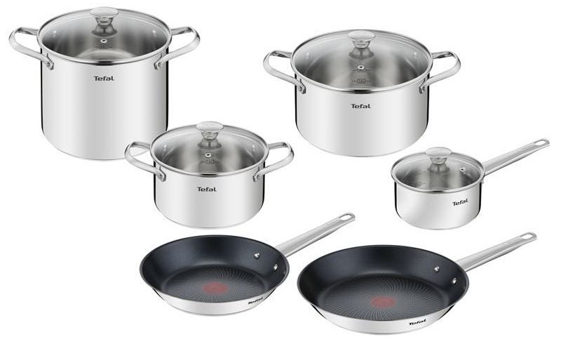 Sada nádobí Tefal Cook Eat B922SA55, 10 ks nerez Sada nádobí Tefal Cook Eat B922SA55, 10 ks