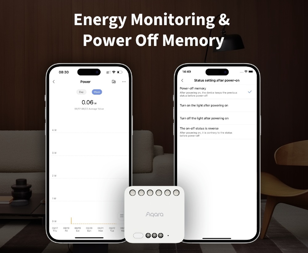 Modul Aqara Smart Home T2 s připojením neutrálního vodiče bílý Modul Aqara Smart Home T2 s připojením neutrálního vodiče bílý