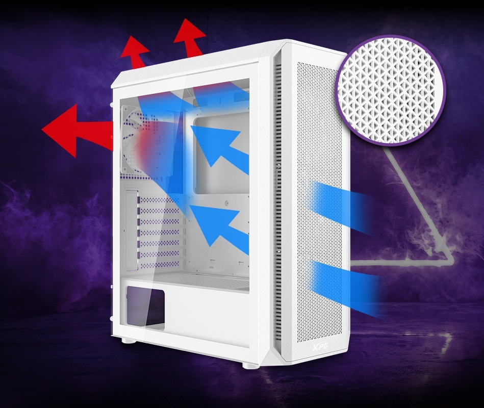 Case ADATA XPG VALOR AIR PLUS bílá Case ADATA XPG VALOR AIR PLUS bílá