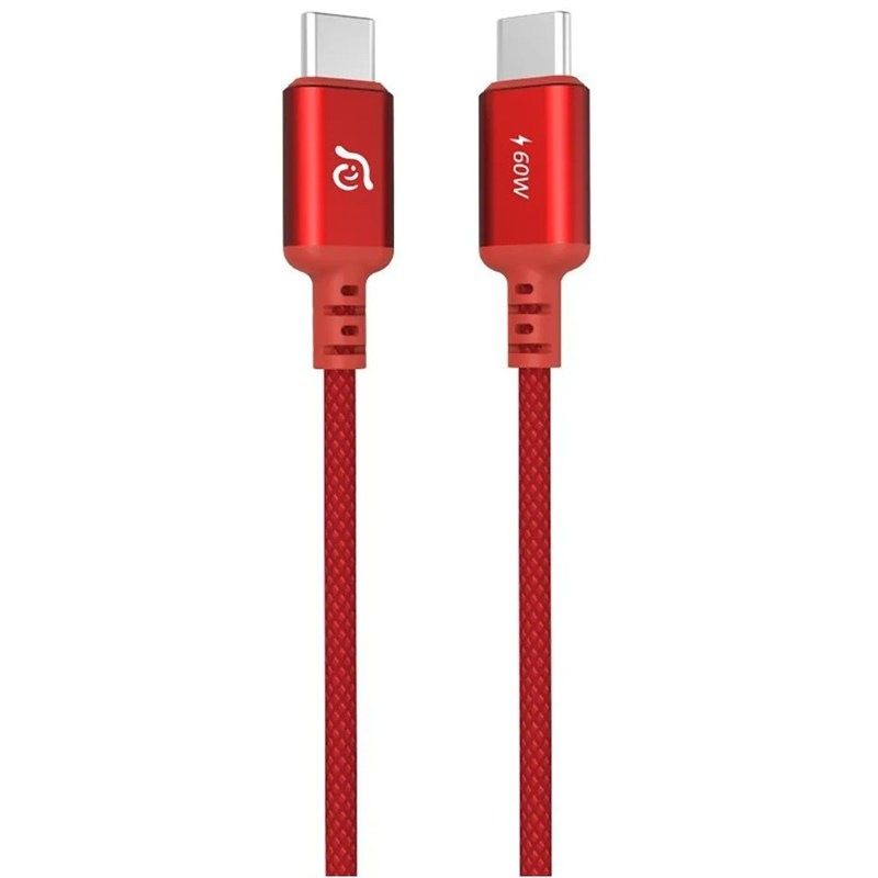 Kabel ADAM Elements CASA S120 USB-C/USB-C 60W, 1,2 m červený
