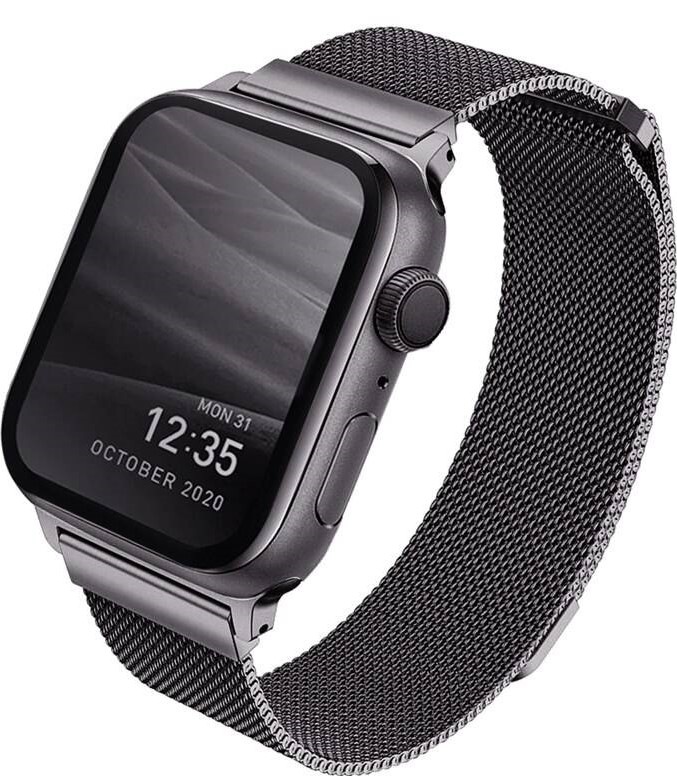 Řemínek Uniq Dante na Apple Watch 42/44/45/49mm šedý