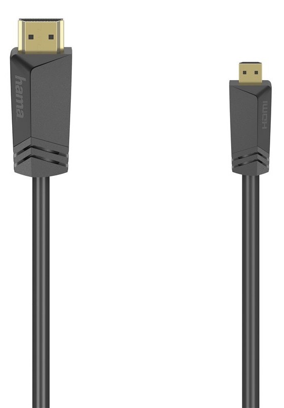 Kabel Hama HDMI / HDMI micro, High Speed 4K, 1,5 m černý
