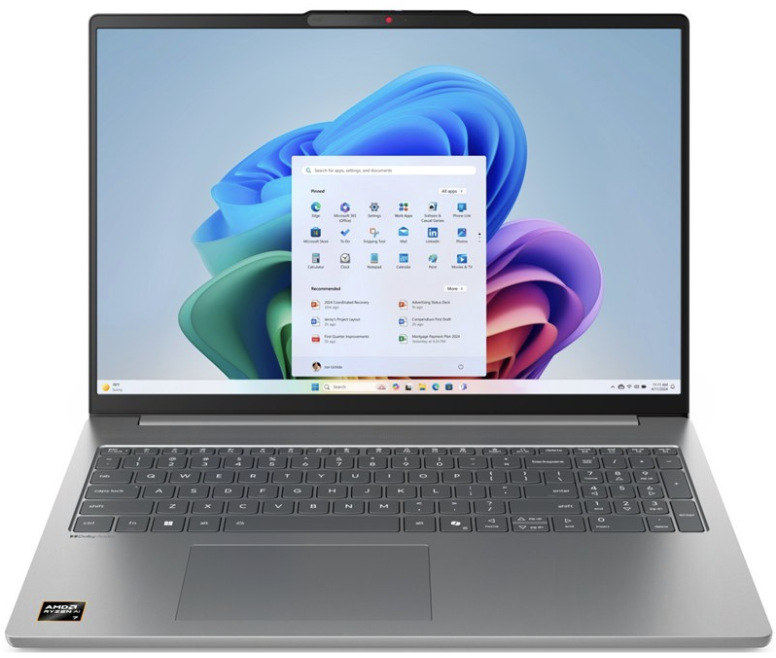 Notebook Lenovo IdeaPad Slim 5 16AKP10 šedý Šedý notebook Lenovo IdeaPad Slim 5 16AKP10 s procesorem AMD Ryzen AI 5 340 a 16″ displejem